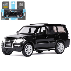Машинка инерционная Автопанорама 1:33 Mitsubishi Pajero 4WD Tubro, черный