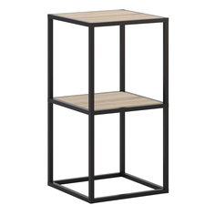 Стеллаж этажерка 2 х ярусная Лофт НАЙДИ черный лдсп-дуб 78,2x40x40