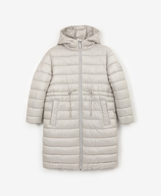 Пальто демисезонное из плащовки с мокрым блеском серое Gulliver 22207GJC4509 р.170