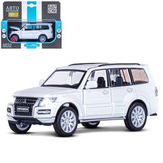 Машинка инерционная Автопанорама 1:33 Mitsubishi Pajero 4WD Tubro, белый