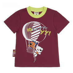 Футболка детская Lucky Child, бордовый, р. 80