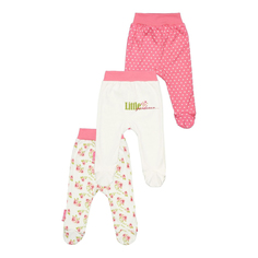 Ползунки Lucky Child, белый, розовый, зеленый, р. 80