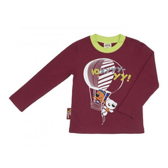 Футболка детская Lucky Child, бордовый, р. 92