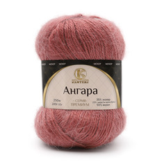 Пряжа Камтекс "Ангара", 100г, 250м (мохер, шерсть кроссбред) (088 брусника), 5 мотков