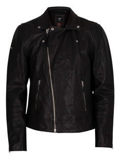 Кожаная куртка мужская Superdry 00509BL черная 2XL