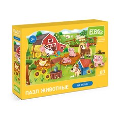 Пазл El`BascoKids На ферме 60 элементов 32х23 см, ET01-021