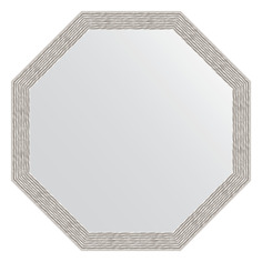 Зеркало в раме 58x58см Evoform BY 3683 волна алюминий