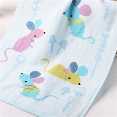 Полотенце детское Shandong Kingshore Textile Co Мышки, 52х28 см, E1018Wblue