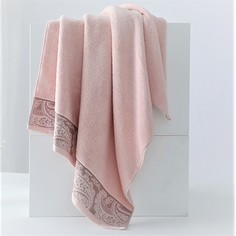 Полотенце банное Shandong Kingshore Textile Co Огурцы 72х135 розовый GA3933