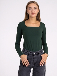 Лонгслив женский Апрель 1ЖДЛД4059804 зеленый 96-164