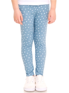 Леггинсы детские Апрель 1ДРЛ3848001н, белые пятнышки на бирюзе, 86