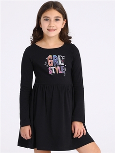 Платье детское Апрель 1ДПД4017001, черный, 128
