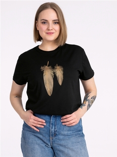 Футболка женская Апрель 1ЖДФК3298001 черная 104-164