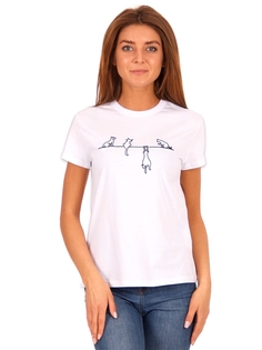 Футболка женская Апрель 8176767 белая 96-164