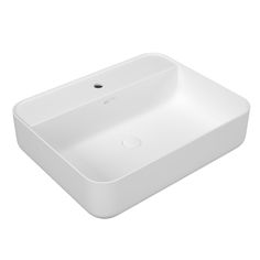 Раковина накладная OWL 1975 Vind белая прямоугольная с полочкой под смеситель 500*400*135