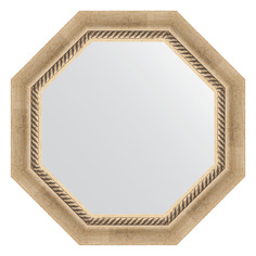 Зеркало в раме 53x53см Evoform BY 3754 состаренное серебро с плетением