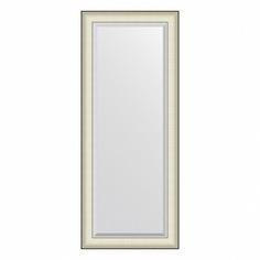 Зеркало в раме 59x144см Evoform BY 7455 белая кожа с хромом