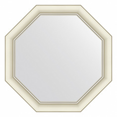 Зеркало в раме 61x61см Evoform BY 7431 белый с серебром