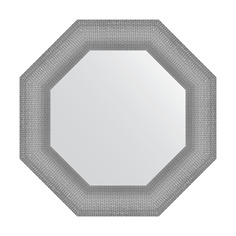 Зеркало в раме 57x57см Evoform BY 3877 серебряная кольчуга