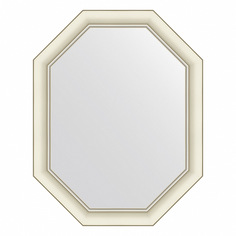 Зеркало в раме 56x71см Evoform BY 7434 белый с серебром