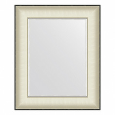 Зеркало в раме 44x54см Evoform BY 7636 белая кожа с хромом