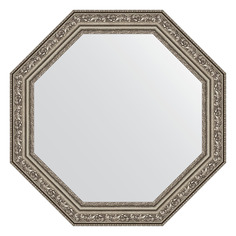 Зеркало в раме 50x50см Evoform BY 3691 виньетка состаренное серебро
