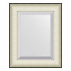 Зеркало в раме 44x54см Evoform BY 7448 белая кожа с хромом