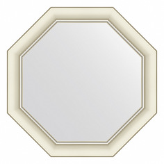 Зеркало в раме 56x56см Evoform BY 7437 белый с серебром