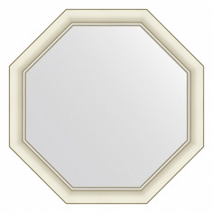 Зеркало в раме 66x66см Evoform BY 7438 белый с серебром