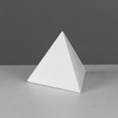 Геометрическая фигура пирамида правильная, 15 см (гипсовая) Мастерская "Экорше"