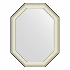 Зеркало в раме 64x84см Evoform BY 7444 белая кожа с хромом