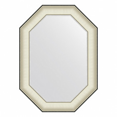 Зеркало в раме 54x74см Evoform BY 7442 белая кожа с хромом