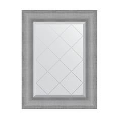 Зеркало с гравировкой в раме 57x74см Evoform BY 4541 серебряная кольчуга