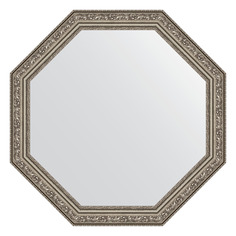 Зеркало в раме 60x60см Evoform BY 3692 виньетка состаренное серебро