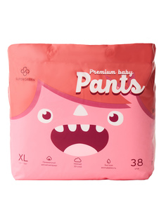 Подгузники-трусики SUPERGREEN Premium baby Pants, XL (13-18 кг) 38 шт.