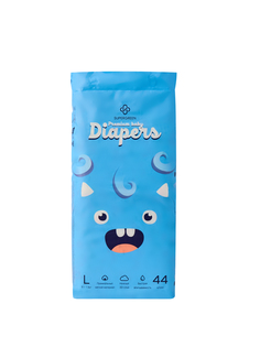Подгузники для детей SUPERGREEN Premium baby Diapers, L (11-16 кг) 44 шт.