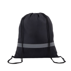 Мешок для обуви ЗФТС на шнурке светоотражающая полоса цвет чёрный 3295967