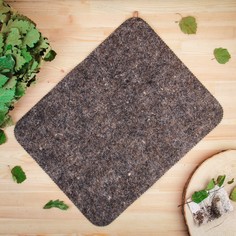 Коврик для бани комбинированный, войлок, 47х37см Добропаровъ