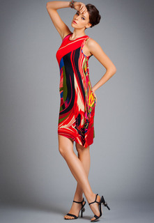 Платье женское Арт-Деко P-553 красное 52 RU