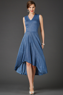 Платье женское Арт-Деко RP-294 синее 46 RU