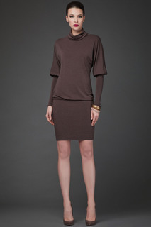 Платье женское Арт-Деко P-927 коричневое 54 RU