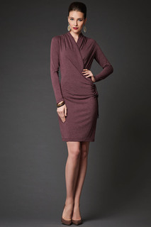 Платье женское Арт-Деко P-939 коричневое 46 RU