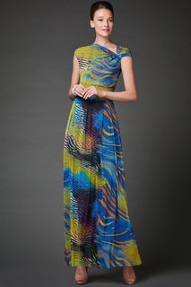 Платье женское Арт-Деко P-802 синее 48 RU