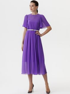 Платье женское Арт-Деко P-824 фиолетовое 44 RU