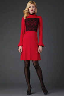 Платье женское Арт-Деко RP-304 красное 48 RU