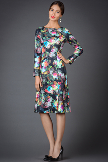 Платье женское Арт-Деко P-902 разноцветное 46 RU