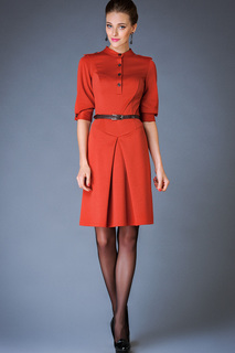 Платье женское Арт-Деко P-431 оранжевое 48 RU