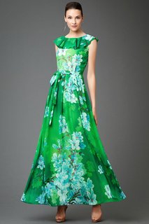 Платье женское Арт-Деко P-837 зеленое 42 RU