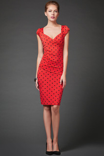 Платье женское Арт-Деко P-513 красное 48 RU