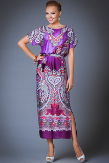 Платье женское Арт-Деко P-644 фиолетовое 46 RU